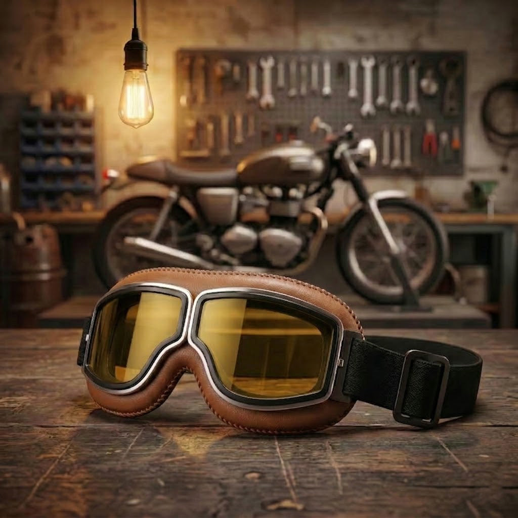 🔥 OTG Vintage Motorcycle Goggles (Fits Over Glasses)