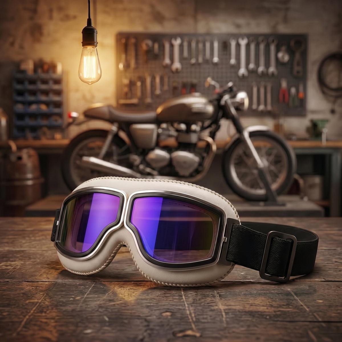 🔥 OTG Vintage Motorcycle Goggles (Fits Over Glasses)
