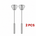 Stainless Steel Hand-Push Rotary Whisk